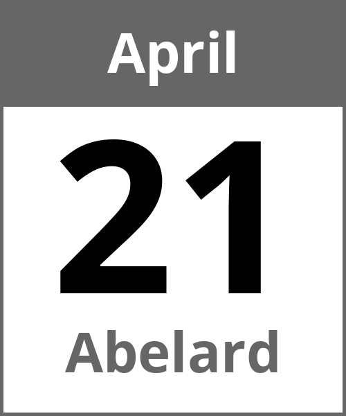 Feiertag Abelard April 21.4.