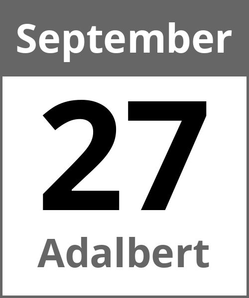 Feiertag Adalbert September 27.9.