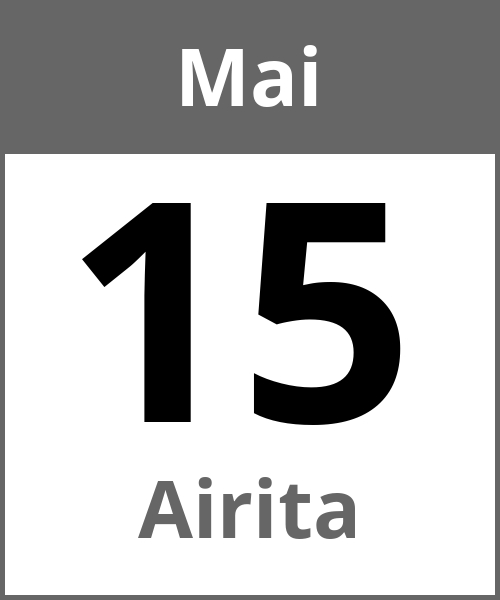 Feiertag Airita Mai 15.5.