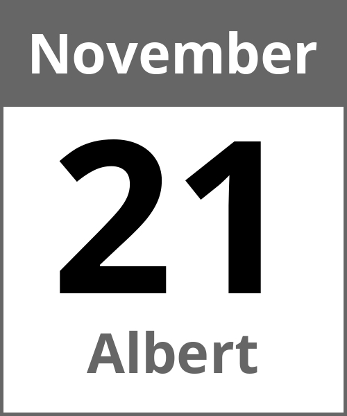 Feiertag Albert November 21.11.