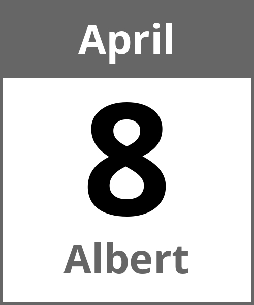 Feiertag Albert April 8.4.