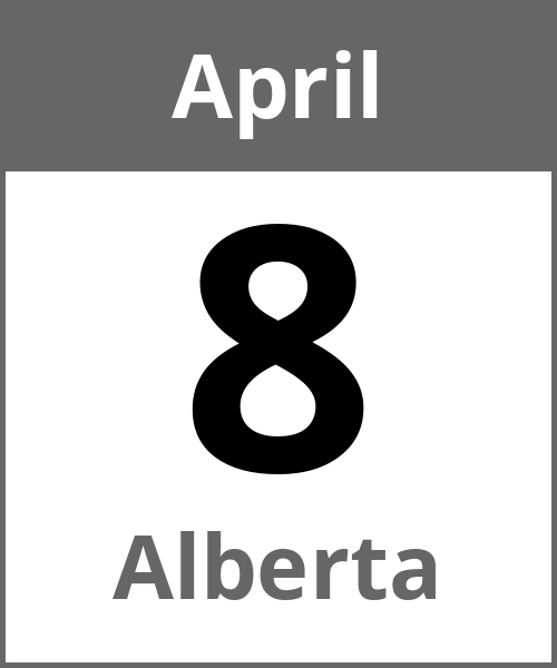 Feiertag Alberta April 8.4.