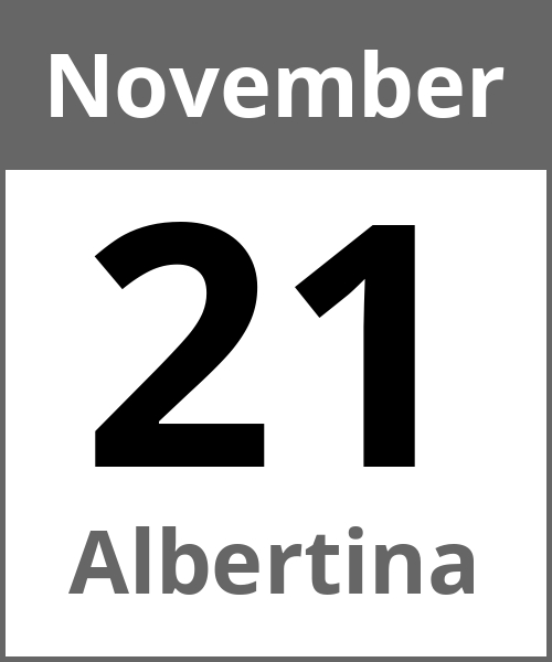 Feiertag Albertina November 21.11.