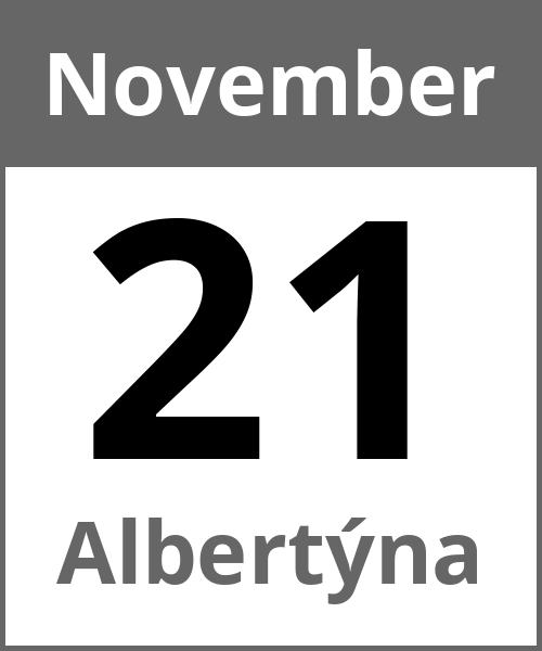 Feiertag Albertýna November 21.11.