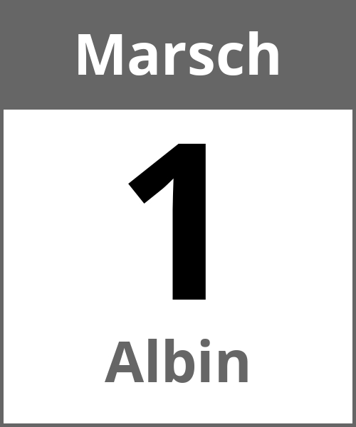 Feiertag Albin Marsch 1.3.