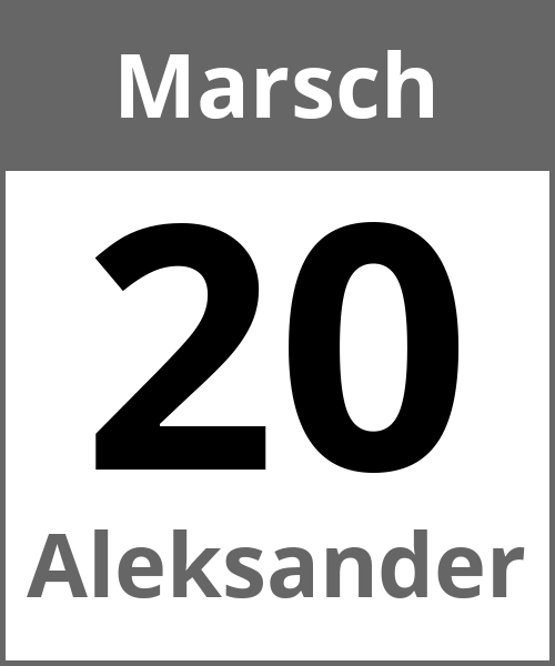 Feiertag Aleksander Marsch 20.3.