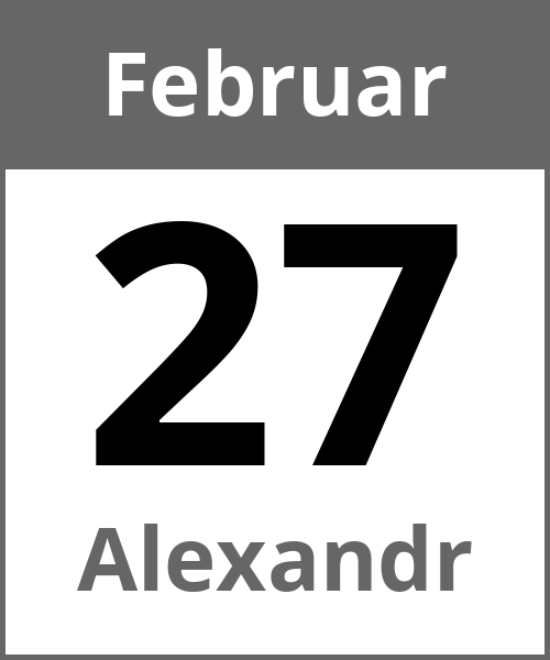 Feiertag Alexandr Februar 27.2.