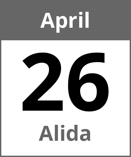 Feiertag Alida April 26.4.