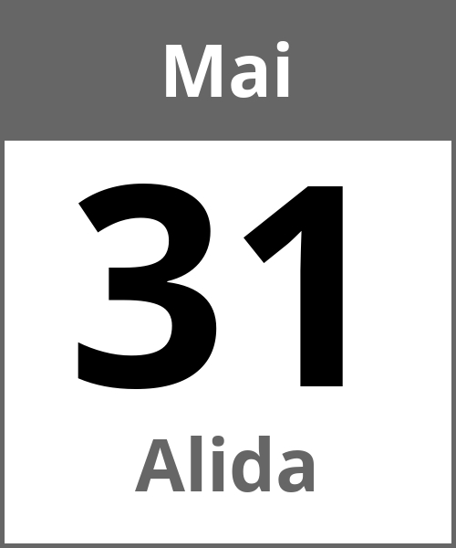 Feiertag Alida Mai 31.5.