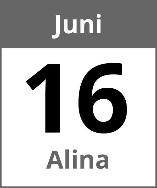 Feiertag Alina Juni 16.6.