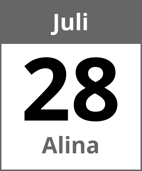 Feiertag Alina Juli 28.7.