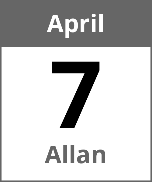 Feiertag Allan April 7.4.