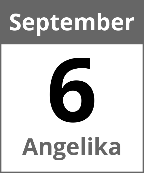 Feiertag Angelika September 6.9.