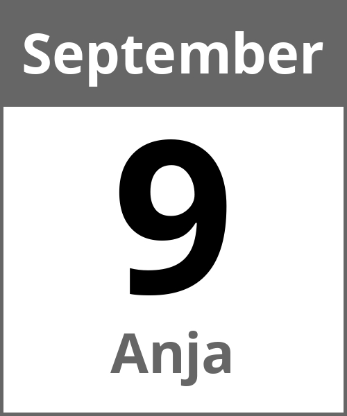 Feiertag Anja September 9.9.