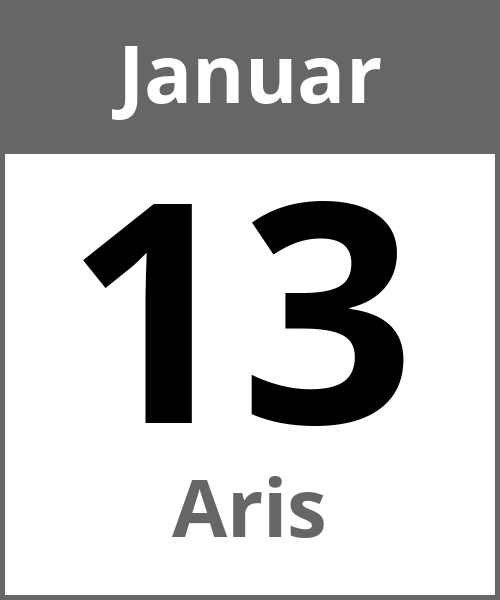 Feiertag Aris Januar 13.1.