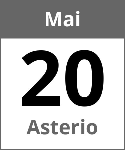 Feiertag Asterio Mai 20.5.