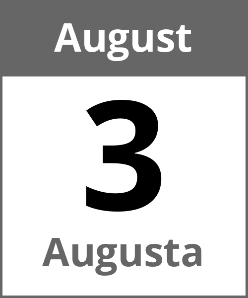 Feiertag Augusta August 3.8.