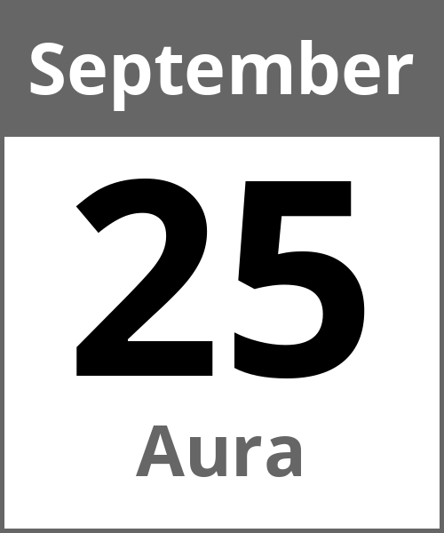 Feiertag Aura September 25.9.