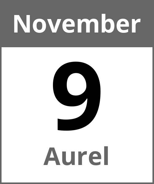 Feiertag Aurel November 9.11.