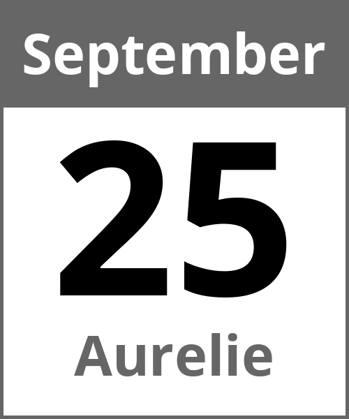 Feiertag Aurelie September 25.9.