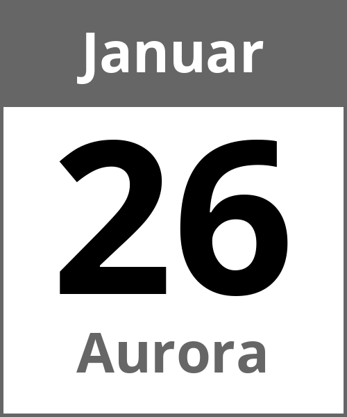 Feiertag Aurora Januar 26.1.