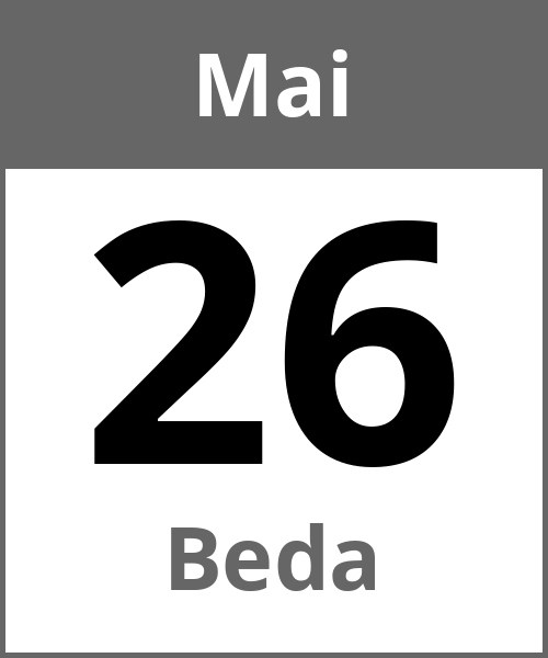 Feiertag Beda Mai 26.5.