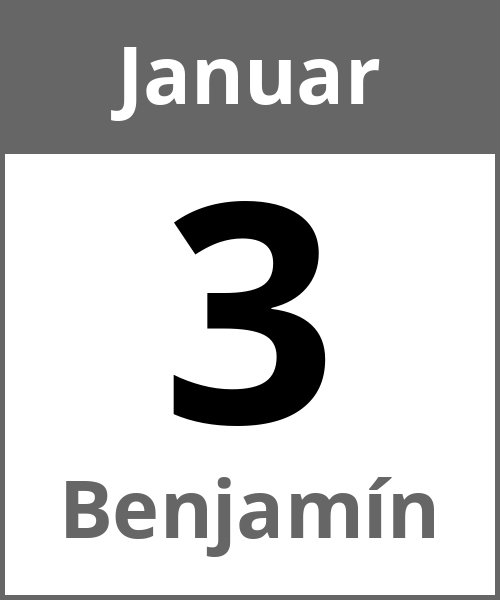 Feiertag Benjamín Januar 3.1.