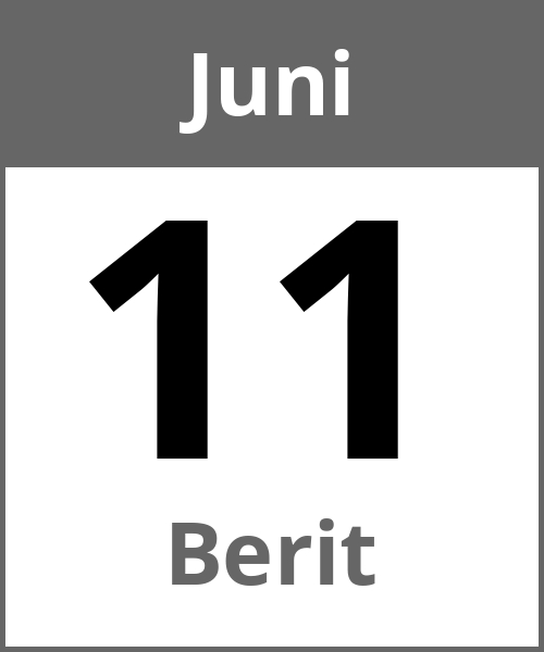 Feiertag Berit Juni 11.6.