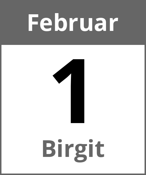 Feiertag Birgit Februar 1.2.