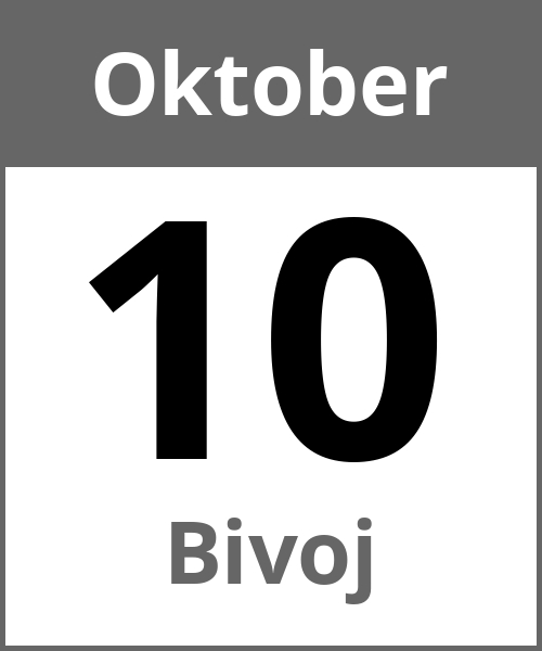 Feiertag Bivoj Oktober 10.10.