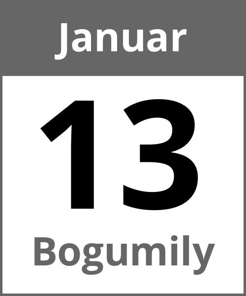 Feiertag Bogumily Januar 13.1.