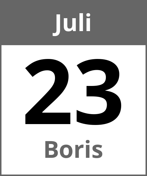 Feiertag Boris Juli 23.7.