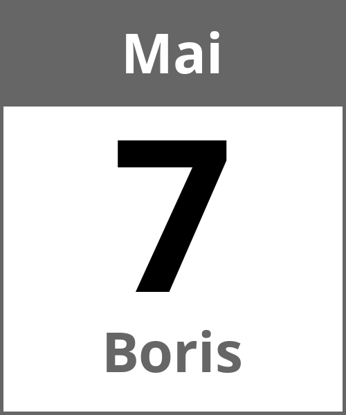 Feiertag Boris Mai 7.5.