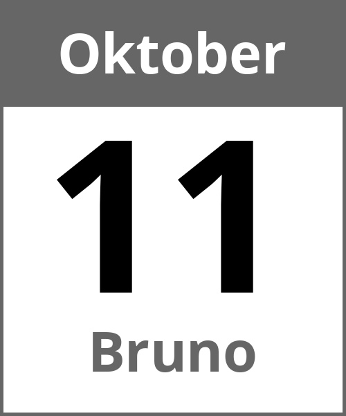 Feiertag Bruno Oktober 11.10.