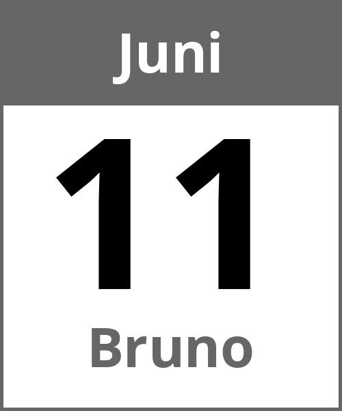 Feiertag Bruno Juni 11.6.