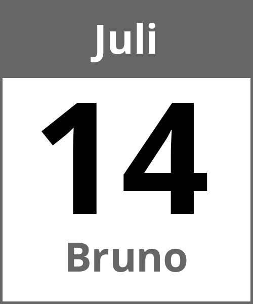 Feiertag Bruno Juli 14.7.