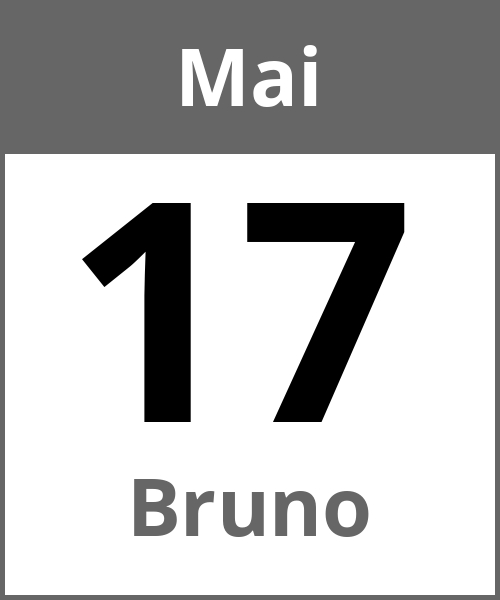 Feiertag Bruno Mai 17.5.