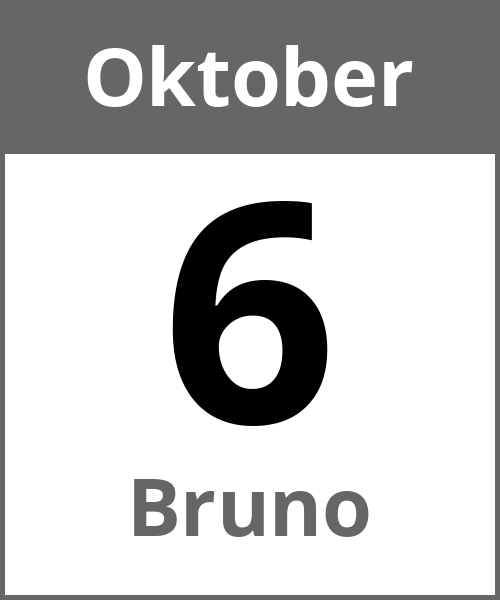 Feiertag Bruno Oktober 6.10.