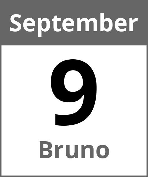 Feiertag Bruno September 9.9.