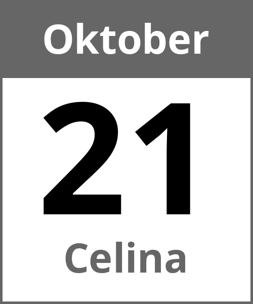 Feiertag Celina Oktober 21.10.