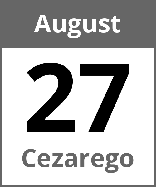 Feiertag Cezarego August 27.8.