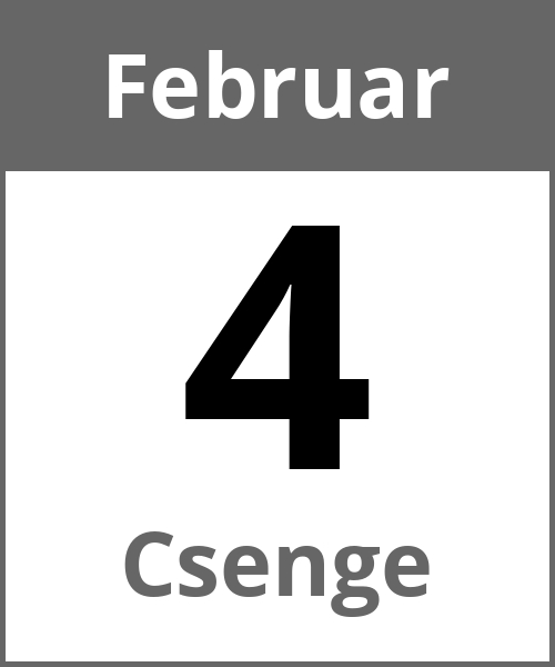 Feiertag Csenge Februar 4.2.