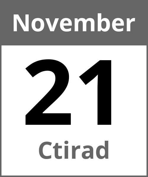 Feiertag Ctirad November 21.11.