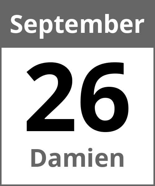 Feiertag Damien September 26.9.