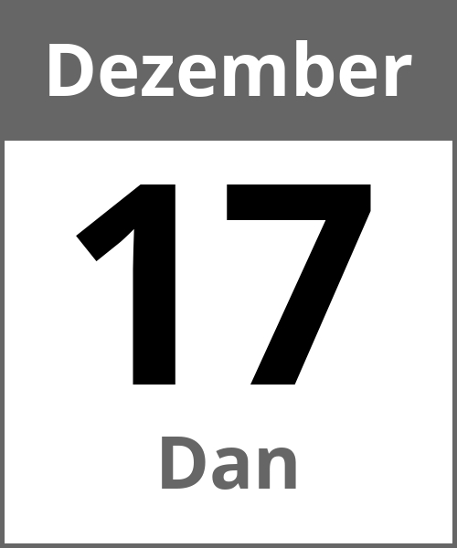 Feiertag Dan Dezember 17.12.