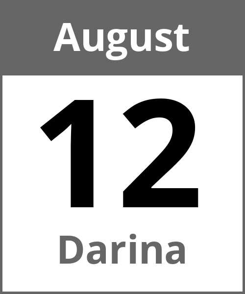 Feiertag Darina August 12.8.