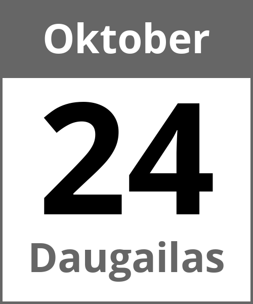 Feiertag Daugailas Oktober 24.10.