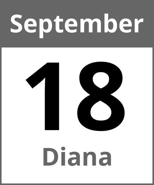 Feiertag Diana September 18.9.