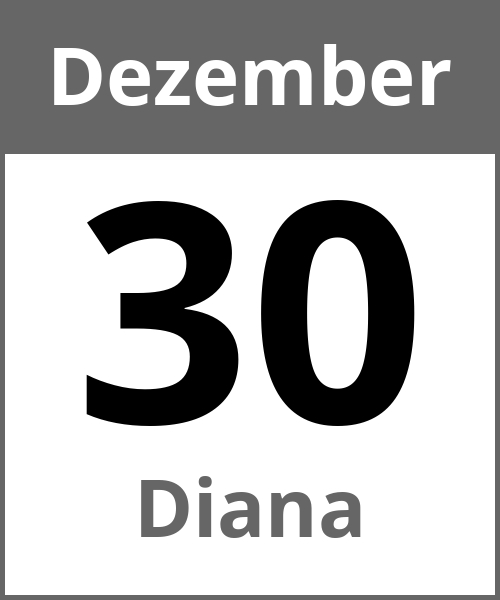 Feiertag Diana Dezember 30.12.