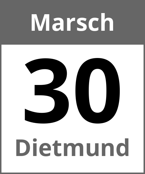 Feiertag Dietmund Marsch 30.3.